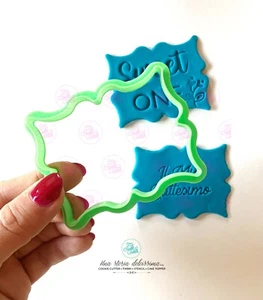 Cornice Placca Frame Formine Per Biscotti Cookie Cutter 7/8cm Circa - Picture 1 of 1
