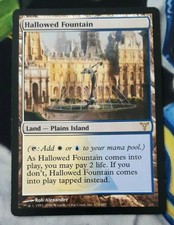 Hallowed Fountain MTG Dissension Rare Land Moderate to Heavy Play x1 OC3