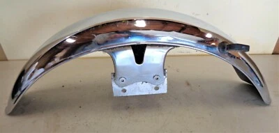 '82 83 GS300L FRONT CHROME FENDER MUD GUARD CABLE GUIDE 1982 SUZUKI - GOOD! - Image 1 of 4