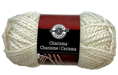 (1) LOOPS & THREADS CHARISMA YARN IN OFF WHITE BULKY 109 YDS - Image 1 of 2