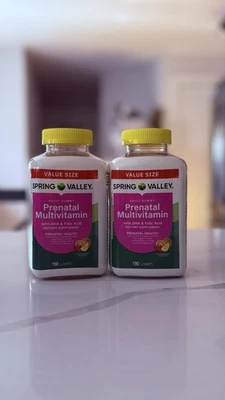 2 пренатальные поливитаминные жевательные резинки Spring Valley с ДГК и фолиевой кислотой, 190 штук - Изображение 1 из 4