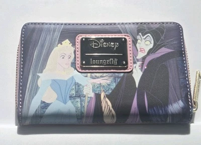 CARTERA LOUNGEFLY BELLEZA DURMIENTE CREMALLERA ALREDEDOR EXCELENTE ESTADO Foto 1 de 4