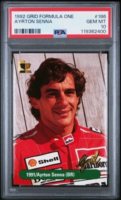 1992 GRID FORMULA ONE #186 AYRTON SENNA PSA 10 - Image 1 of 2
