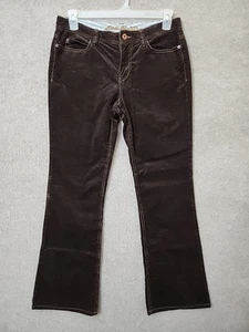Eddie Bauer Corduroy Pants Womens 8 Brown Flared Bootcut Leg - Picture 1 of 8