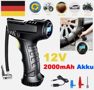 LCD Elektrische Akku Luftpumpe 150 PSI Auto Reifen Druckluft Fahrrad Kompressor - Bild 1 von 14