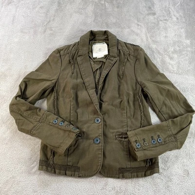 Hei Hei Anthropologie Olive Green Delanie Military Blazer Jacket US 2 Grunge - Image 1 of 4