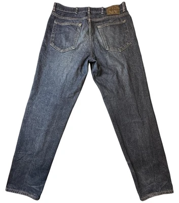 Pantalones de mezclilla para hombre Calvin Klein 35x33 azul ajuste fácil enjuague rígido 100 % algodón Foto 1 de 4