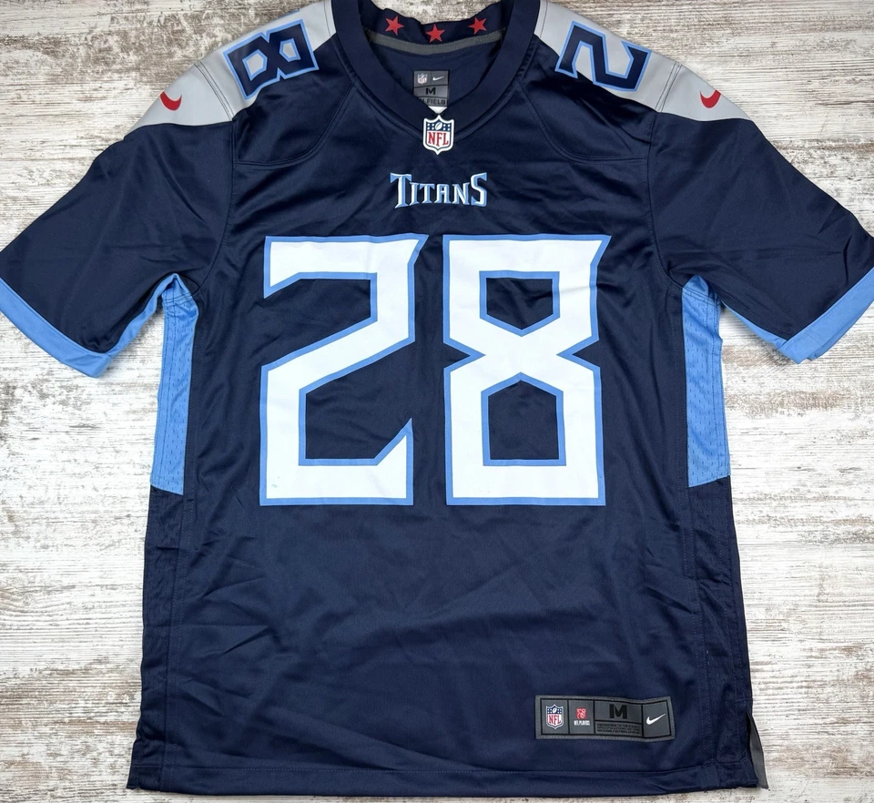 Мужская футболка Nike Tennessee Titans Chris Johnson No28 средний размер НОВАЯ NFL FLAW - Изображение 1 из 4