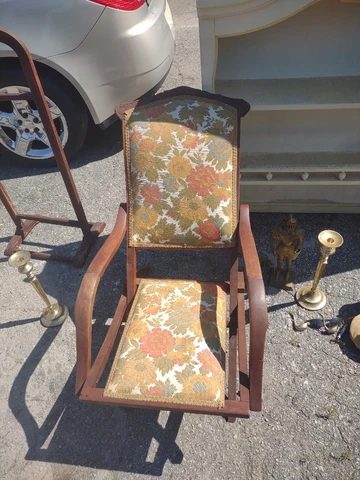 J Colignon Chaise Lounge Chair; Steamship / Resort Deck Chair -- Antique 1879 Cover