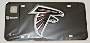 Atlanta Falcons NFL Black Die Cast License Plate - Picture 1 of 1