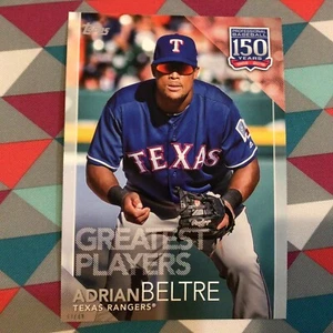 #65 Adrian Beltre Rangers 5x7 Silver 04/49 made 2019 Topps 150 Years Greatest - Picture 1 of 2