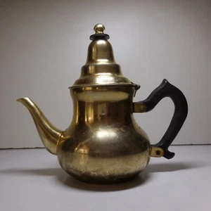 N9104 Théière métal doré manche bakélite stainless steel vintage art déco Chine - Imagen 1 de 12