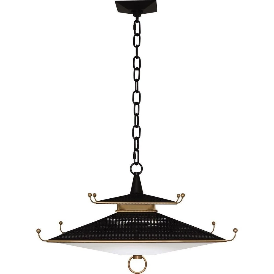 Robert Abbey 150 1-Light Pendant Williamsburg Spotswood Deep Patina Bronze 21" - Image 1 of 4