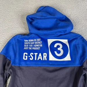 Sudadera G-Star Raw Mujer S Azul Sudadera con Capucha Cremallera Completa Ropa de Calle Patinador Y2K Suéter - Imagen 1 de 17