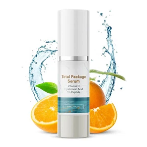 Sun Coast Sciences Total Package Serum Vitamin C Hyaluronic Acid Tri-Peptide 1oz - Picture 1 of 7