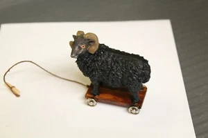 DOLLS HOUSE MINIATURE = Handcrafted Sheep Pull Along Cart - Picture 1 of 3