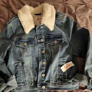 NWT justice stretch Denim jean jacket Sz 12 New With Tag - Picture 1 of 6