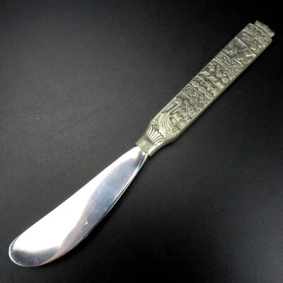 Konge Tinn Buttermesser Wikinger-Motive Heilag Olav Og Hans Menn Norway 15,1cm - Bild 1 von 4