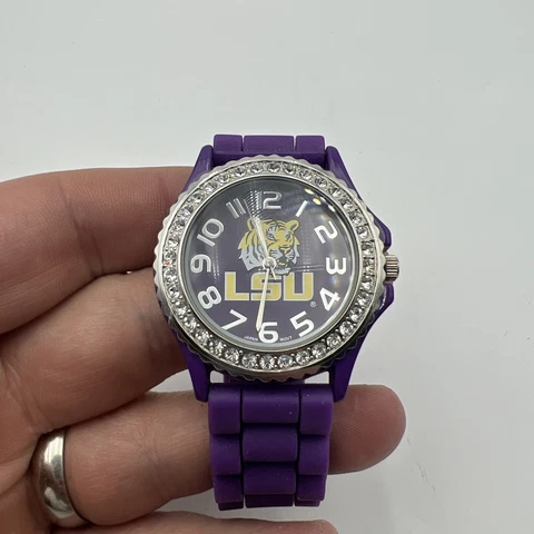 LSU TIGERS JAPAN MOVT STAINLESS WOMEN'S WATCH 6886-LSU NCAA OFFICIALLY LICENSED Cover