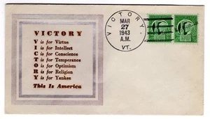 Linto WWII Patriotic 1943 "VICTORY.... This Is America" - Picture 1 of 2