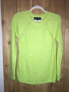 Jones new York Womens Long Sleeve Green Crochet Sweater Size Small New - Picture 1 of 2