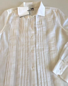 Witchery Gorgeous Silk & Cotton Ivory Ladies Long Shirt Blouse. Size 8. - Picture 1 of 16