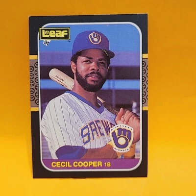 1987 Leaf Canadian - #230 Cecil Cooper Milwaukee Brewers Baseball Card - Image 1 of 2