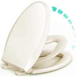 Elongated Toilet Seat with Built-in Potty Training Seat for Toddlers& Adults ... - Picture 1 of 7
