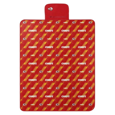 NFL Kansas City Chiefs Picnic Blanket (Hex Stripe) 60" x 72" Cover