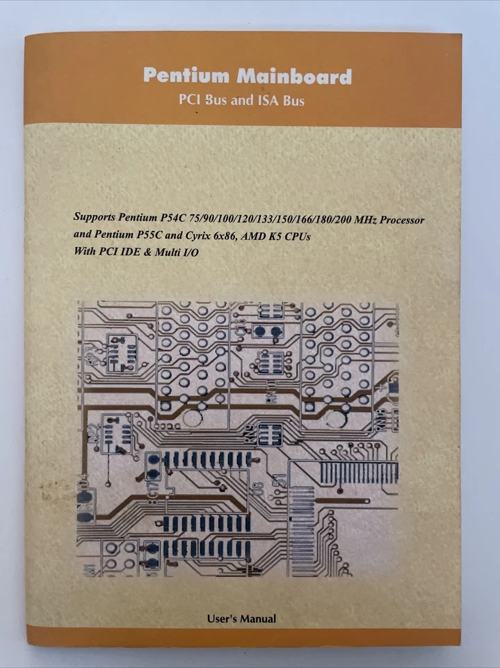 Pentium Mainboard  PCI ISA Bus Intel i430vx / Manual / User's Guide Version 1.0 - Image 1 of 1