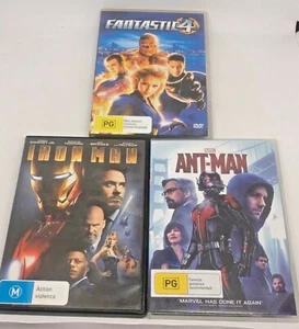 Lot Of 3 MARVEL Movies DVD - IRON MAN ANT MAN & FANTASTIC 4 - Picture 1 of 10