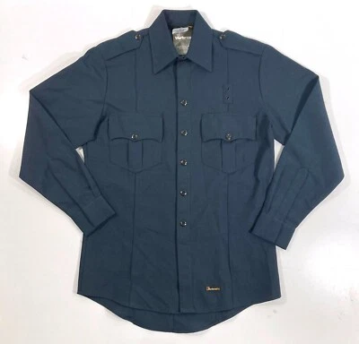 CAMISA OFICIAL DE BOMBEROS NOMEX IIIA L/S 36R WORKRITE PARA HOMBRE NUEVA CON ETIQUETAS 725NX45 AZUL MARINO 36 REG Foto 1 de 3