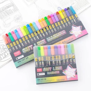 24pcs Markers Art Pens Multicolour Single-ended Marker Special Craft Paint Pens - Picture 1 of 12
