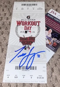 TODD FRAZIER SIGNED 2015 HOME RUN DERBY TICKET JSA CINCINNATI REDS BASEBALL - Picture 1 of 2