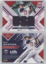 2019 Elite Extra Edition USA National Team Materials Purple /25 Nick Quintana