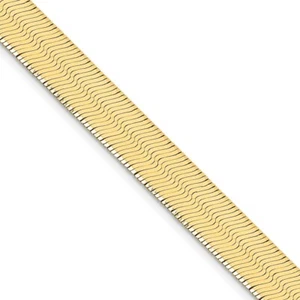 14K 20 inch 10mm Silky Herringbone Chain Necklace - Picture 1 of 5