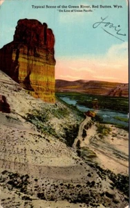 Typical Green River Scene RED BUTTES Wyoming WY c1913 Postcard - Picture 1 of 2