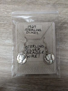 silver dime earrings mercury head 90% silver - Picture 1 of 2