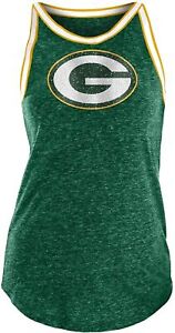 New Era Women's Green Bay Packers Tri-Blend Bleacher Tank Top