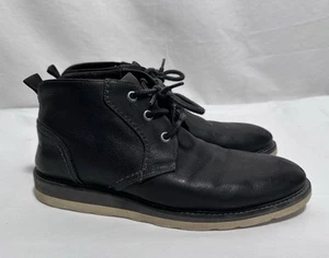 Flag Ltd Men's Boots Shoes 8.5M Lace Up Leather Black - Picture 1 of 11