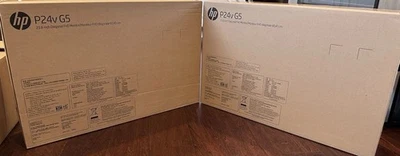 2-Pack HP P24v G5 23.8” FHD Monitors FHD 1080p HDMI VGA – NEW Factory Sealed - Image 1 of 4