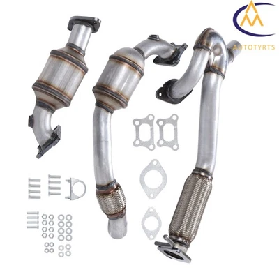 Bank 1 & 2 催化转换器带柔性管道套件适用于凯迪拉克 SRX 3.0L 2010 - 2011 — 第 1/4 张图片