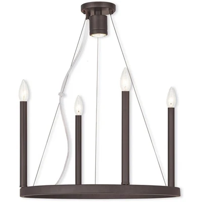 Livex Lighting 40244-07 Alpine 5 Light 20 inch Bronze Chandelier Ceiling Light - Image 1 of 4