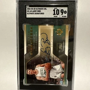 2004-05 UD Ultimate Collection Larry Bird Autographed Card Grade 9 - Picture 1 of 4