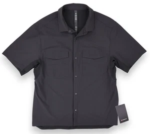 Lululemon Double Pocket Overshirt Mens Large Black Ventlight Ripstop Snap NWT - Picture 1 of 9
