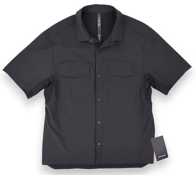 Lululemon Double Pocket Overshirt Mens Large Black Ventlight Ripstop Snap NWT - Image 1 of 4