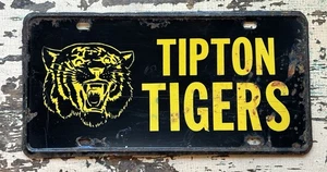 Vintage 1950’s Tipton Tigers Oklahoma High School Front Booster license Plate - Picture 1 of 2