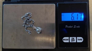 Bracelet en platine Mene 24 carats 0,999 (7,5-8,5") + breloque mauvais œil (environ 6.17g) - Photo 1 sur 8