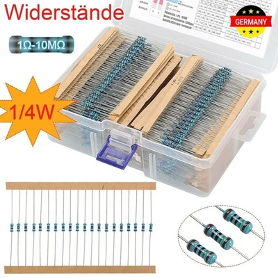 3120stk Widerstände Resistor Metallfilm 1/4W Widerstand 1Ω-10MΩ Sortiment Set* - Bild 1 von 4