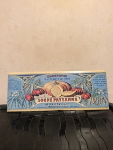 Retro Style French Advertising Metal Sign Kitchen Soupe Paysanne - Picture 1 of 7